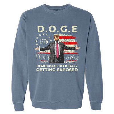 Doge Democrats Getting Exposed Trump 2025 Garment-Dyed Sweatshirt
