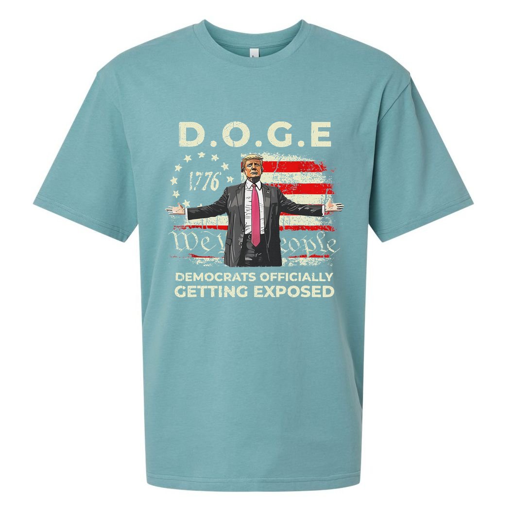 Doge Democrats Getting Exposed Trump 2025 Sueded Cloud Jersey T-Shirt