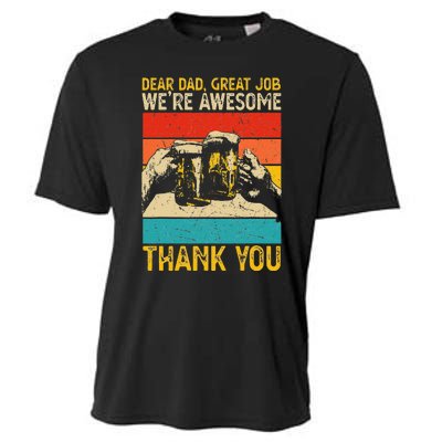 Dear Dad Great Job We're Awesome Thank You Cooling Performance Crew T-Shirt