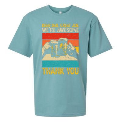 Dear Dad Great Job We're Awesome Thank You Sueded Cloud Jersey T-Shirt