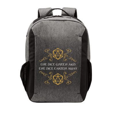 D20 Dice Giveth And Taketh Away Funny Nerdy Vector Backpack