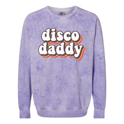 Disco Daddy Groovy Retro Hippie 70s Disco Outfits Colorblast Crewneck Sweatshirt