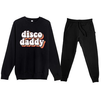 Disco Daddy Groovy Retro Hippie 70s Disco Outfits Premium Crewneck Sweatsuit Set