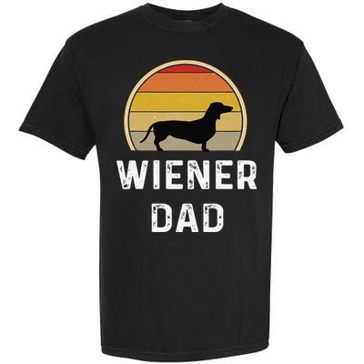 Dog Dad Gift Retro Vintage Dachshund Puppy Garment-Dyed Heavyweight T-Shirt