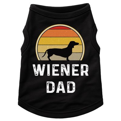 Dog Dad Gift Retro Vintage Dachshund Puppy Doggie Tank