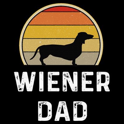 Dog Dad Gift Retro Vintage Dachshund Puppy T-Shirt