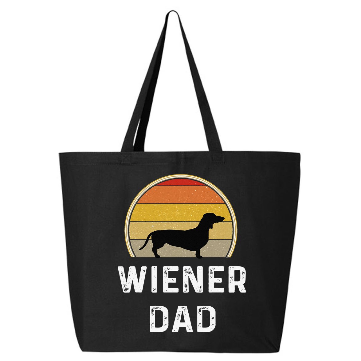 Dog Dad Gift Retro Vintage Dachshund Puppy 25L Jumbo Tote