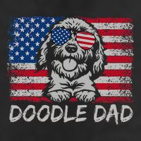 Doodle Dad Goldendoodle Dog American Flag 4th Of July 11oz C Handle Ceramic Mug