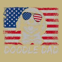 Doodle Dad Goldendoodle Dog American Flag 4th Of July Cooling Performance Crew T-Shirt