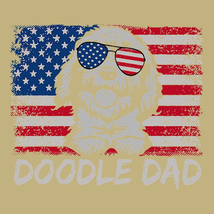 Doodle Dad Goldendoodle Dog American Flag 4th Of July Cooling Performance Crew T-Shirt