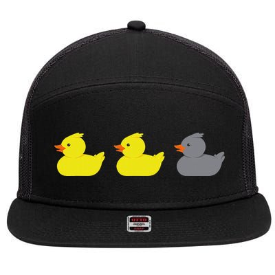 Duck Duck Grey Duck Funny Minnesota 7 Panel Mesh Trucker Snapback Hat