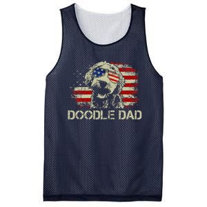 Doodle Dad Goldendoodle American Flag 4th Of July Dog Lover Mesh Reversible Basketball Jersey Tank