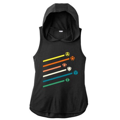 Dnd Dice Gamer Ladies PosiCharge Tri-Blend Wicking Draft Hoodie Tank