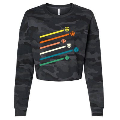 Dnd Dice Gamer Cropped Pullover Crew