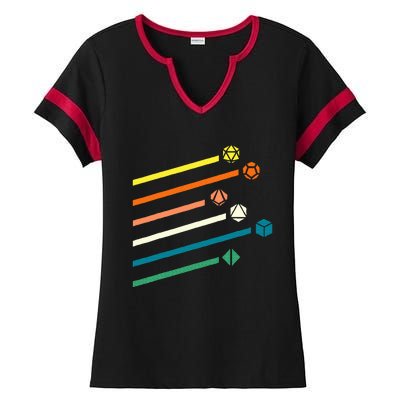 Dnd Dice Gamer Ladies Halftime Notch Neck Tee