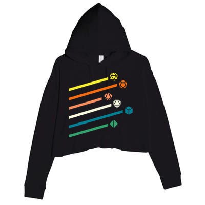 Dnd Dice Gamer Crop Fleece Hoodie