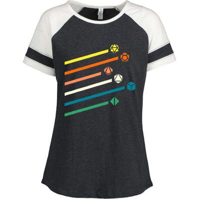 Dnd Dice Gamer Enza Ladies Jersey Colorblock Tee