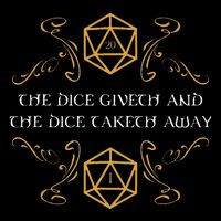 D20 Dice Giveth And Taketh Away Funny Nerdy Drawstring Bag