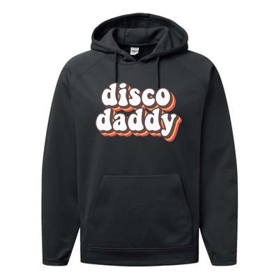 Disco Daddy Groovy Retro Hippie 70s Disco Performance Fleece Hoodie