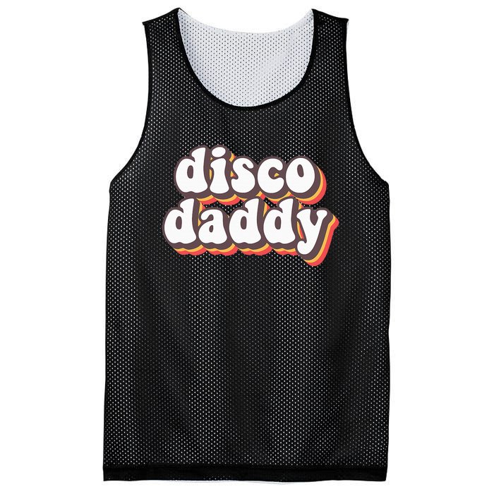 Disco Daddy Groovy Retro Hippie 70s Disco Mesh Reversible Basketball Jersey Tank