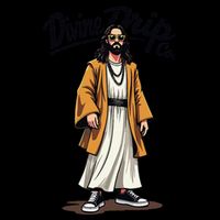 Divine Drip Gen Z Slang Funny Jesus Meme Design .Png City Backpack