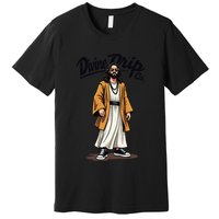Divine Drip Gen Z Slang Funny Jesus Meme Design .Png Premium T-Shirt