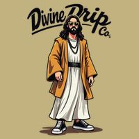 Divine Drip Gen Z Slang Funny Jesus Meme Design .Png Cooling Performance Crew T-Shirt