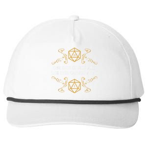 D20 Dice Giveth And Taketh Away Funny Nerdy Snapback Five-Panel Rope Hat