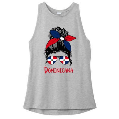 Dominicana Dominican Girl Republica Dominicana Republic Ladies PosiCharge Tri-Blend Wicking Tank