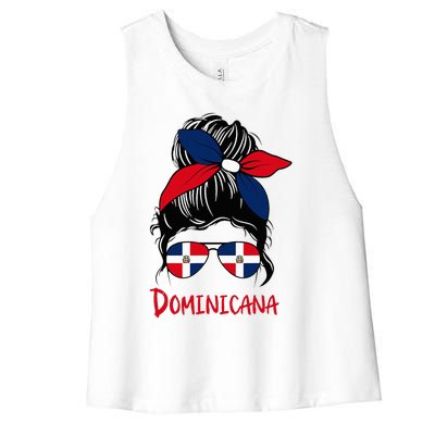 Dominicana Dominican Girl Republica Dominicana Republic Women's Racerback Cropped Tank