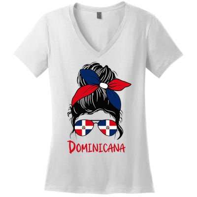 Dominicana Dominican Girl Republica Dominicana Republic Women's V-Neck T-Shirt