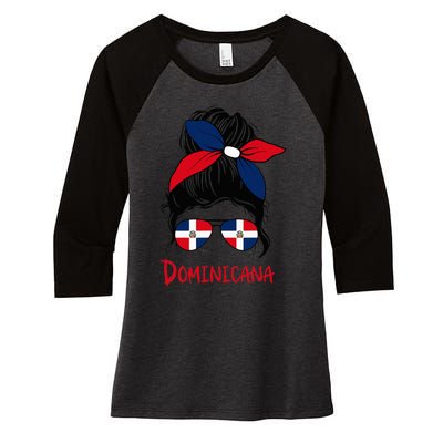 Dominicana Dominican Girl Republica Dominicana Republic Women's Tri-Blend 3/4-Sleeve Raglan Shirt