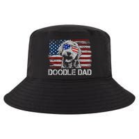 Doodle Dad Goldendoodle Dog American Flag 4th Of July Cool Comfort Performance Bucket Hat