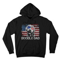 Doodle Dad Goldendoodle Dog American Flag 4th Of July Hoodie