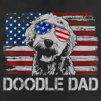 Doodle Dad Goldendoodle Dog American Flag 4th Of July Adult Drive Performance Visor