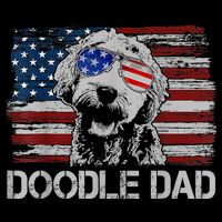 Doodle Dad Goldendoodle Dog American Flag 4th Of July 16 in Basic Backpack