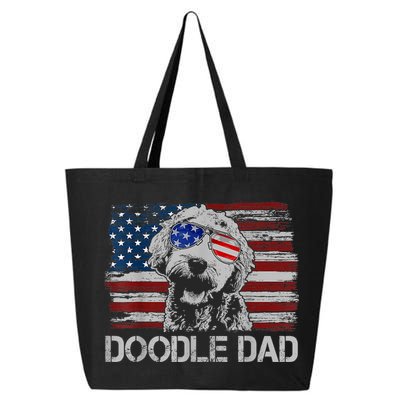 Doodle Dad Goldendoodle Dog American Flag 4th Of July 25L Jumbo Tote