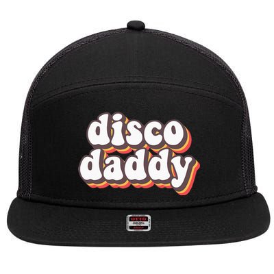 Disco Daddy Groovy Retro Hippie 70s Disco Outfits For Men 7 Panel Mesh Trucker Snapback Hat