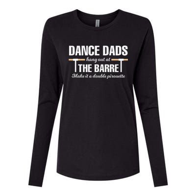 Dance Dads Hang Out At The Barre Funny Proud Dad Womens Cotton Relaxed Long Sleeve T-Shirt