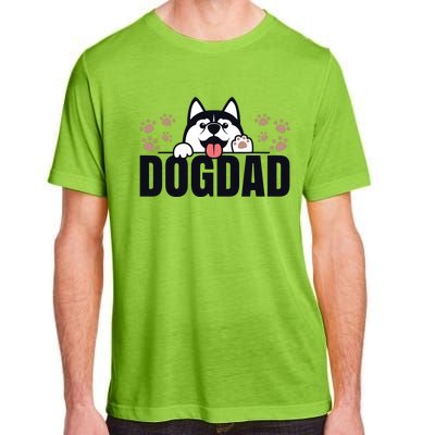 Dog Dad Husky Lovers For Men Huskies Funny Husky Adult ChromaSoft Performance T-Shirt