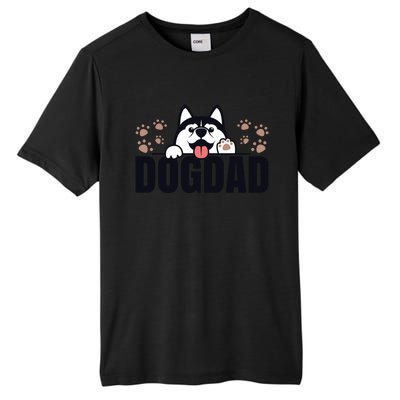 Dog Dad Husky Lovers For Men Huskies Funny Husky Tall Fusion ChromaSoft Performance T-Shirt