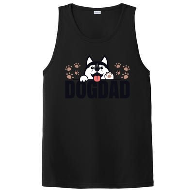 Dog Dad Husky Lovers For Men Huskies Funny Husky PosiCharge Competitor Tank