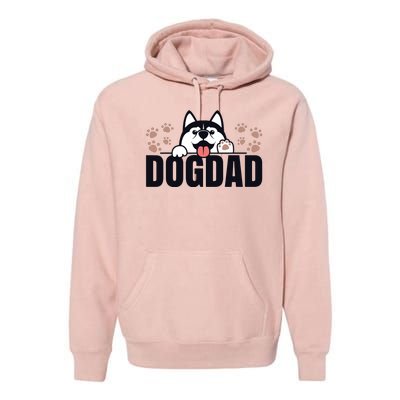 Dog Dad Husky Lovers For Men Huskies Funny Husky Premium Hoodie