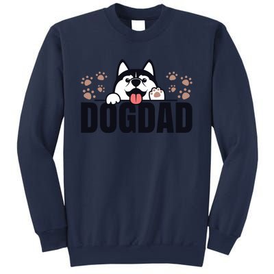 Dog Dad Husky Lovers For Men Huskies Funny Husky Sweatshirt