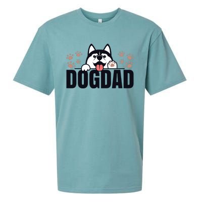 Dog Dad Husky Lovers For Men Huskies Funny Husky Sueded Cloud Jersey T-Shirt