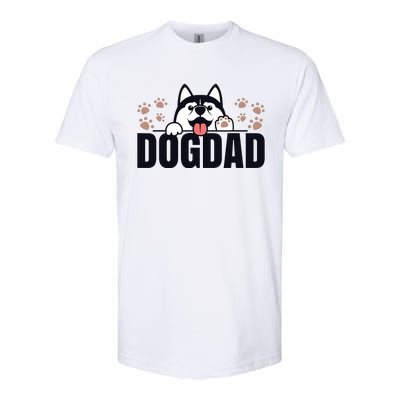 Dog Dad Husky Lovers For Men Huskies Funny Husky Softstyle CVC T-Shirt