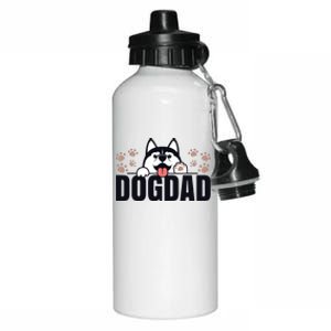 Dog Dad Husky Lovers For Men Huskies Funny Husky Aluminum Water Bottle