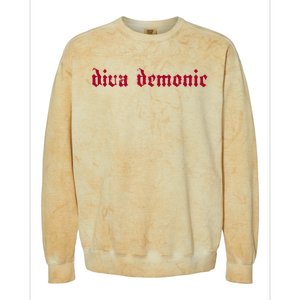 Diva Demonic Halloweenie Vi Colorblast Crewneck Sweatshirt