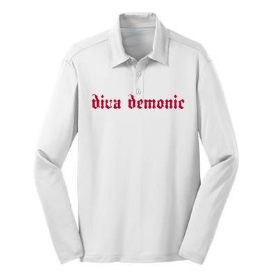 Diva Demonic Halloweenie Vi Silk Touch Performance Long Sleeve Polo