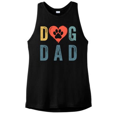 Dog Dad Happy FatherS Day Puppy Dad Dog Daddy Loving Dad Dog Parent Dog Lover Ladies PosiCharge Tri-Blend Wicking Tank